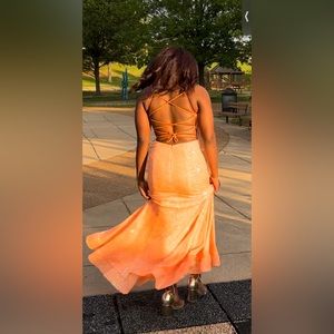 Orange prom dress in great condition! Only worn once